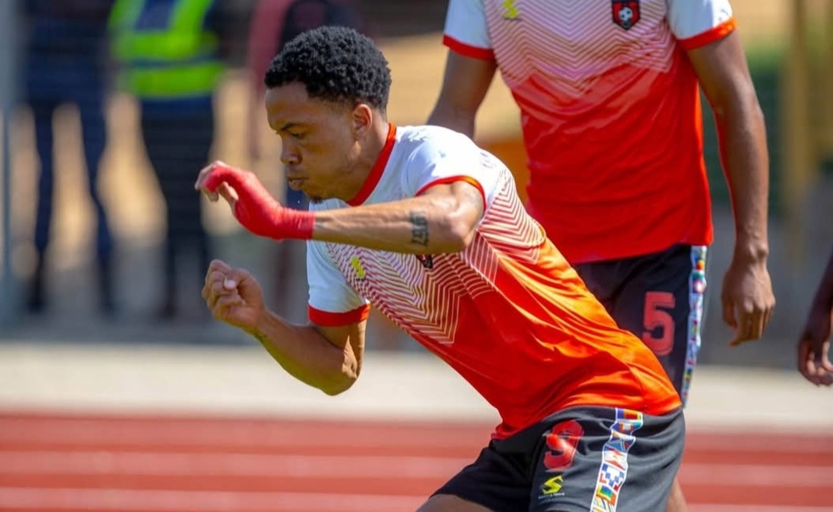 Junior Zindoga during a TS Galaxy warm-up