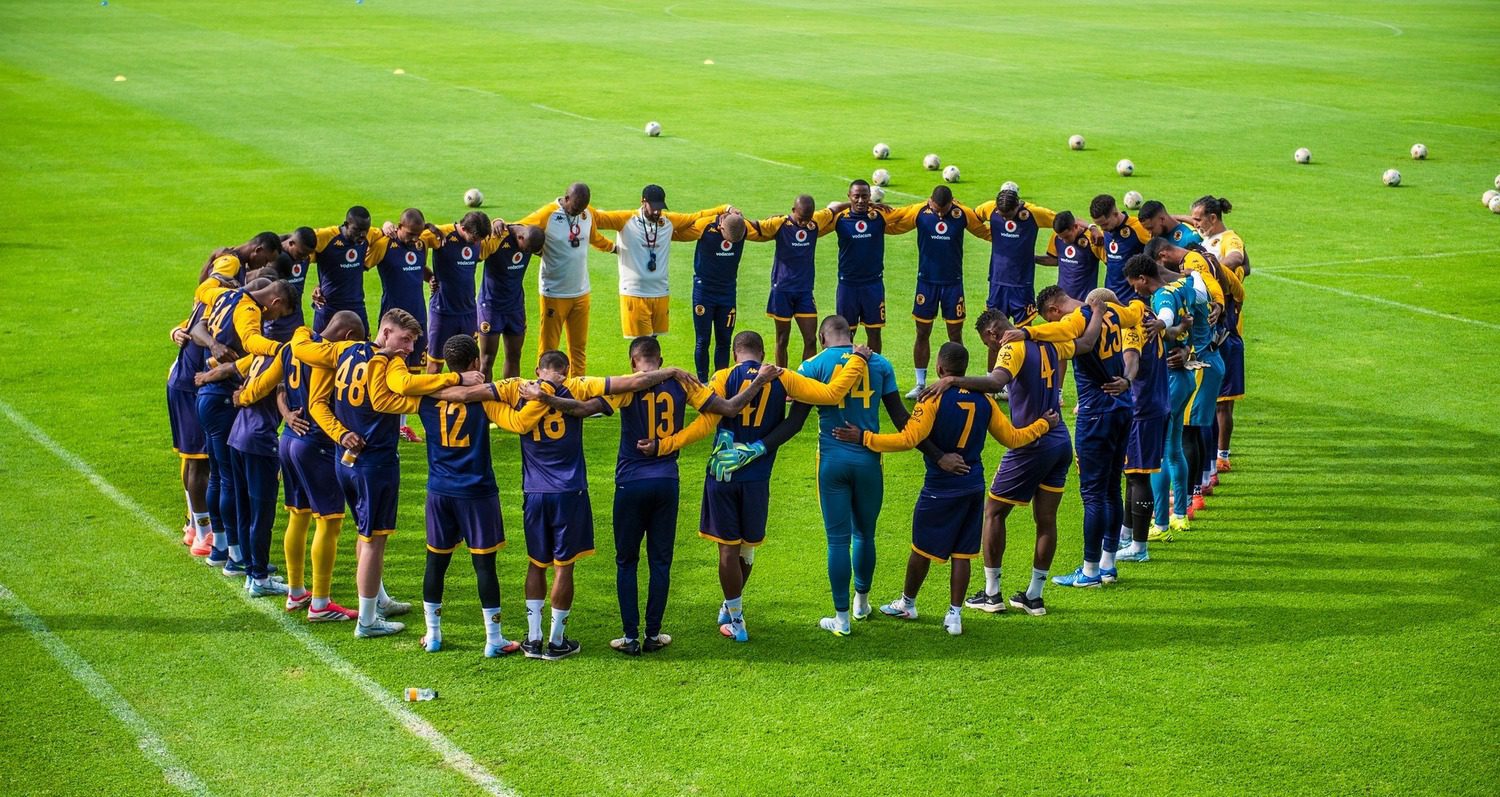 Kaizer Chiefs players at training