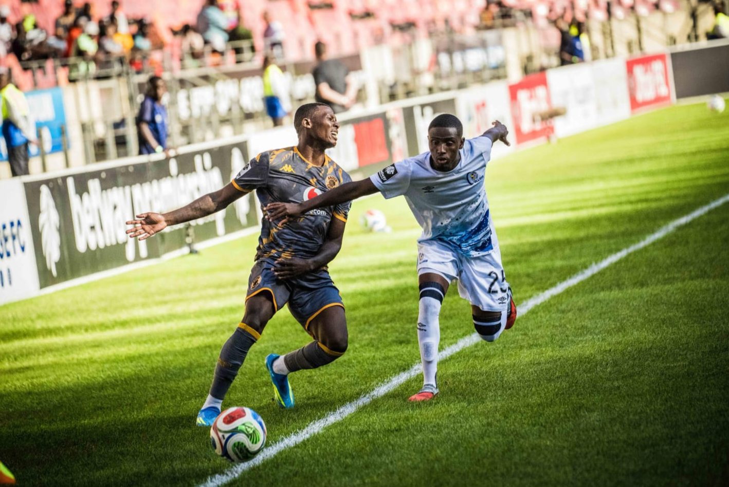 Kaizer Chiefs in action against Orbit College FC at Nelson Mandela Bay Stadium in Gqeberha.