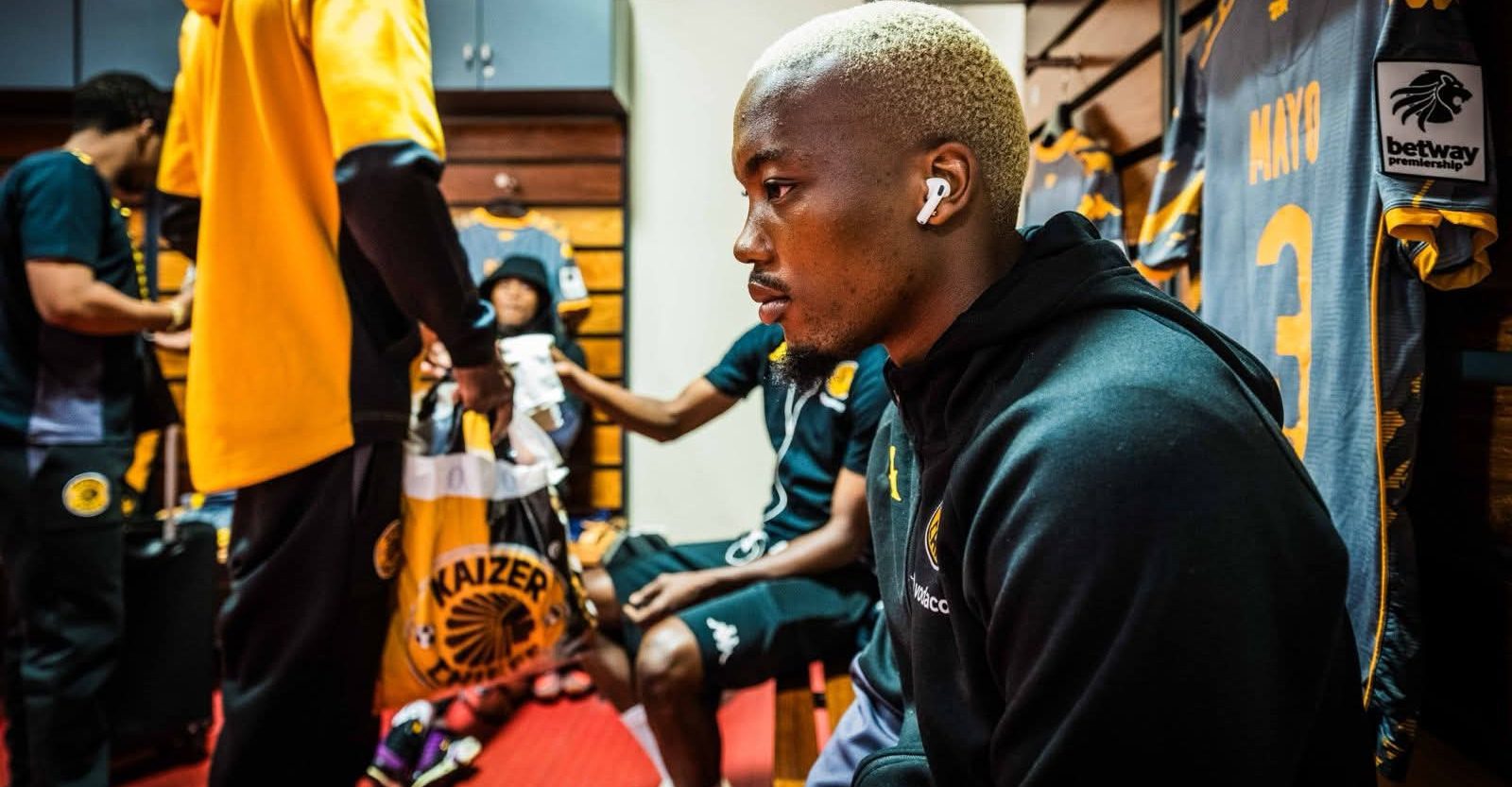 Khayisa Mayo in Kaizer Chiefs colours