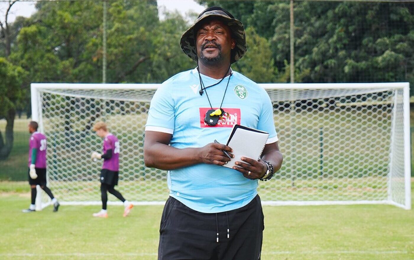 Lehlohonolo Seema of Siwelele FC at training