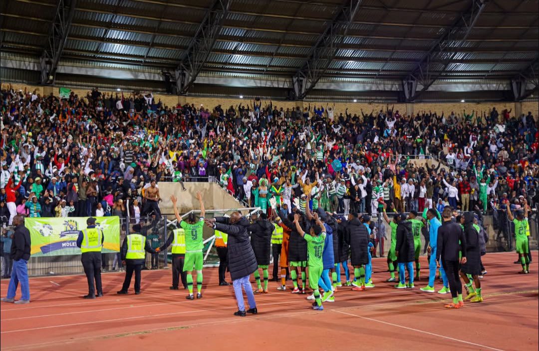 Marumo Gallants fans chanting at a home game