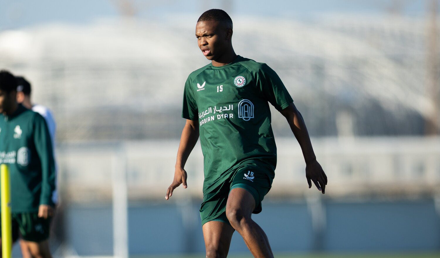 Mohau Nkota at Al Ettifaq training