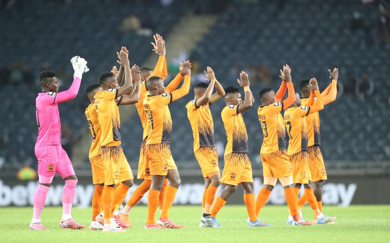 Polokwane City FC players greeting fans