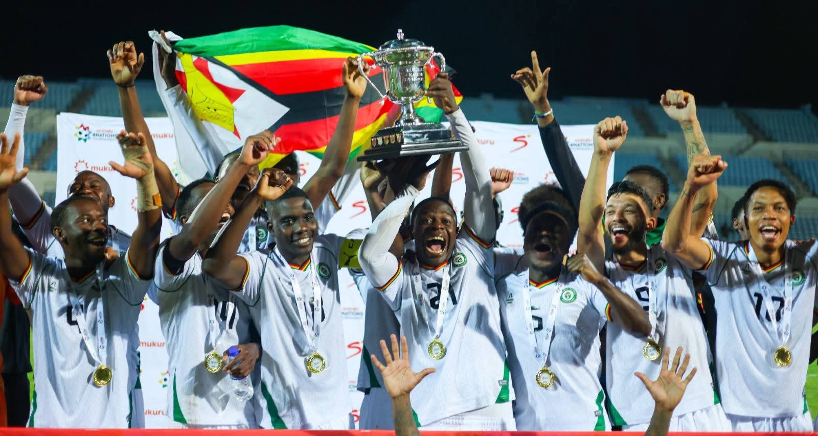 The Zimbabwe Warriors celebrated after winning Mukuru 4 Nations Cup
