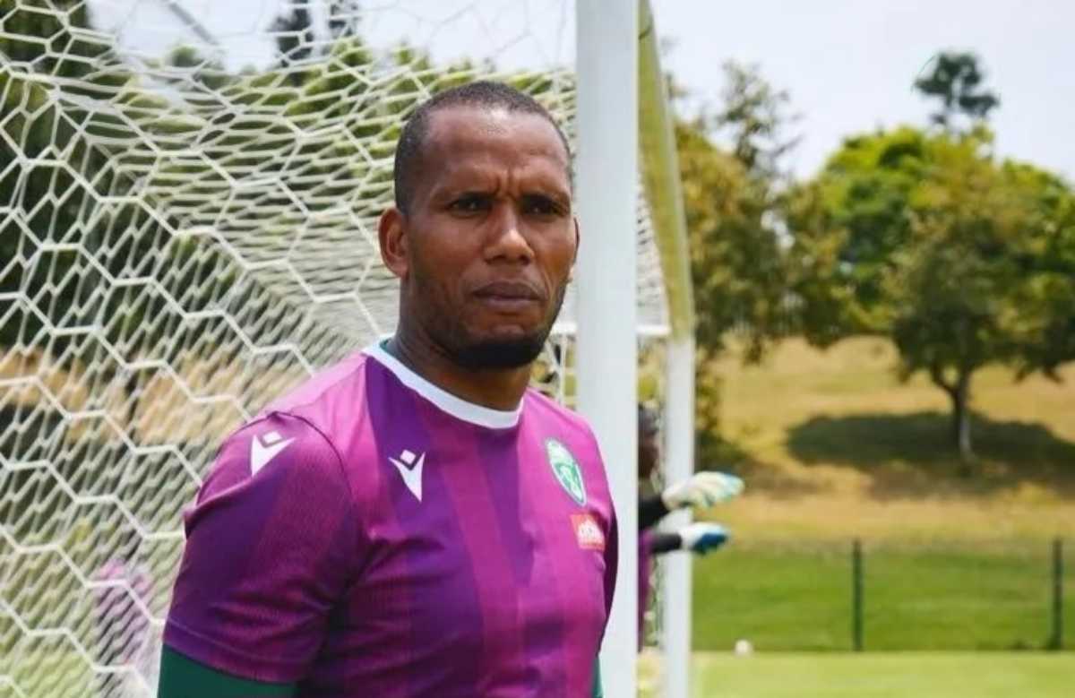 Ricardo Goss during a training session with Siwelele FC