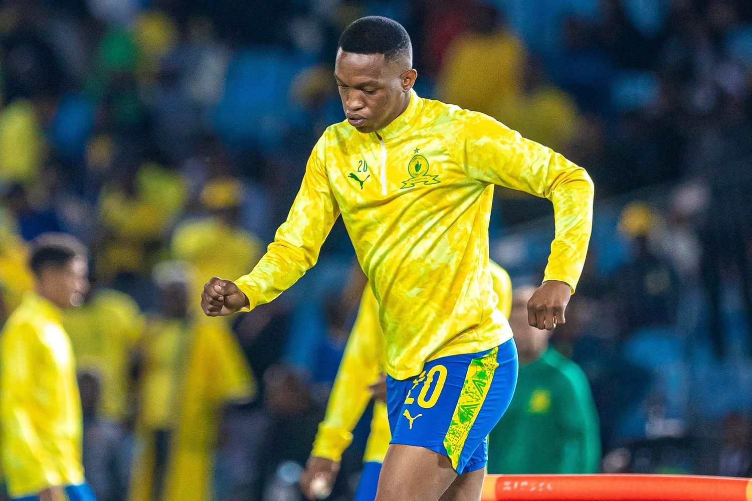 Grant Kekana during Mamelodi Sundowns warm-up