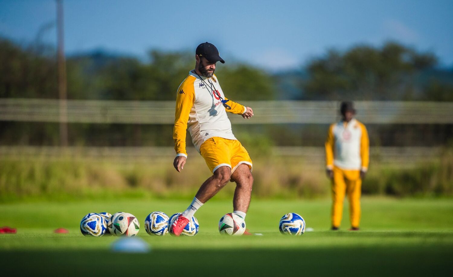 Khalil Ben Youssef conducting a Kaizer Chiefs training session