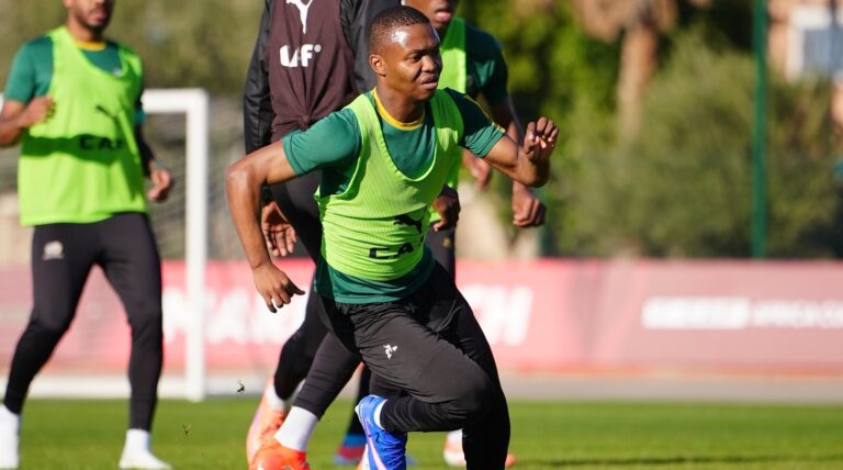 Mohau Nkota in Bafana Bafana colours