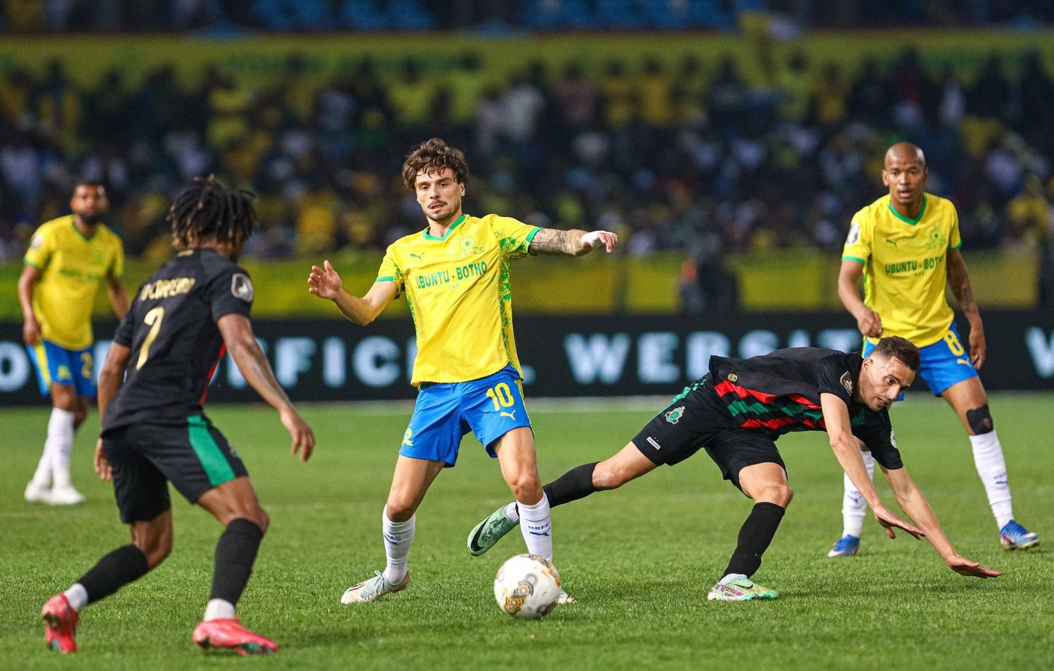 Nuno Santos in action for Mamelodi Sundowns against AS FAR Rabat