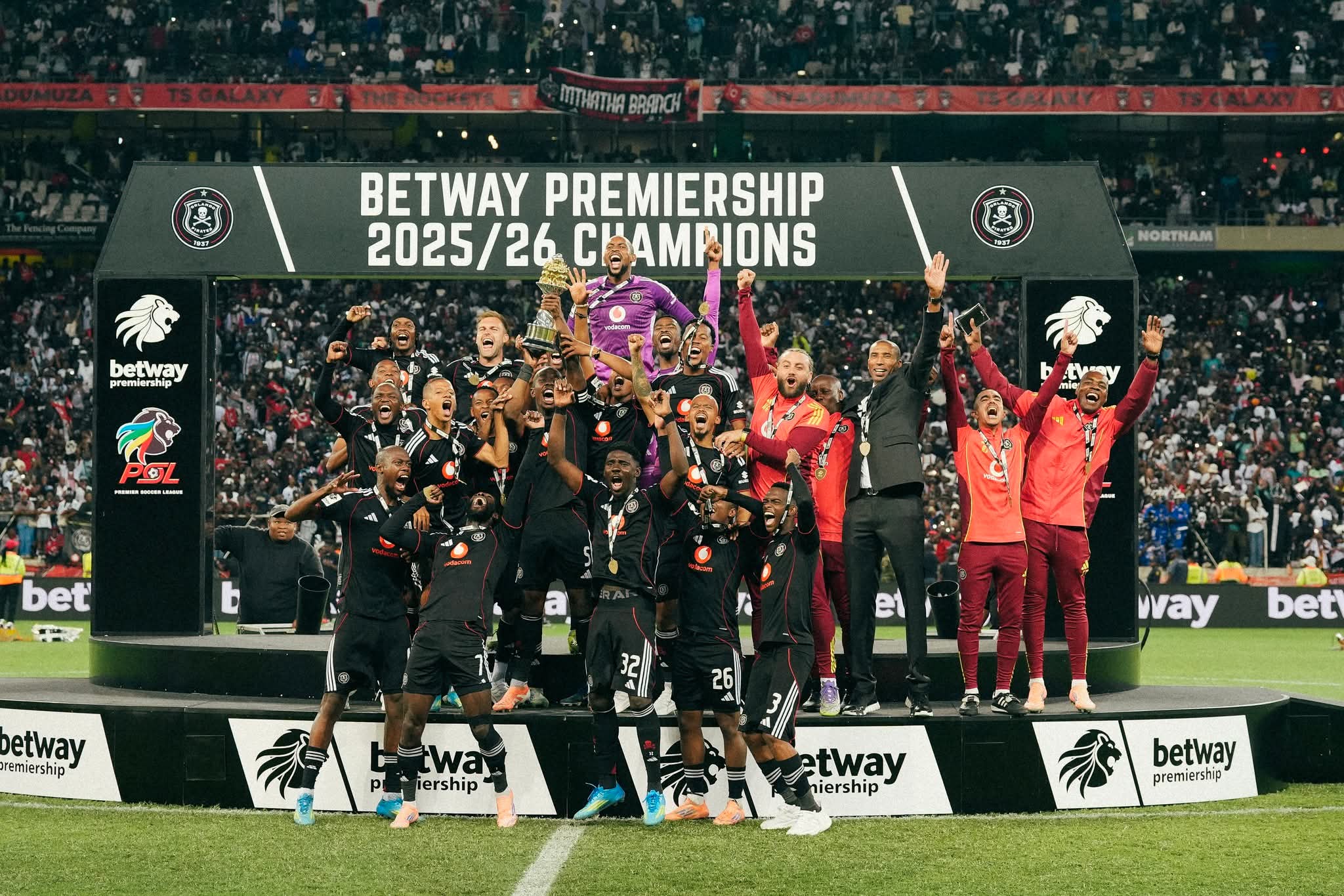 Orlando Pirates officially crowned Betway Premiership Champions in Mbombela.