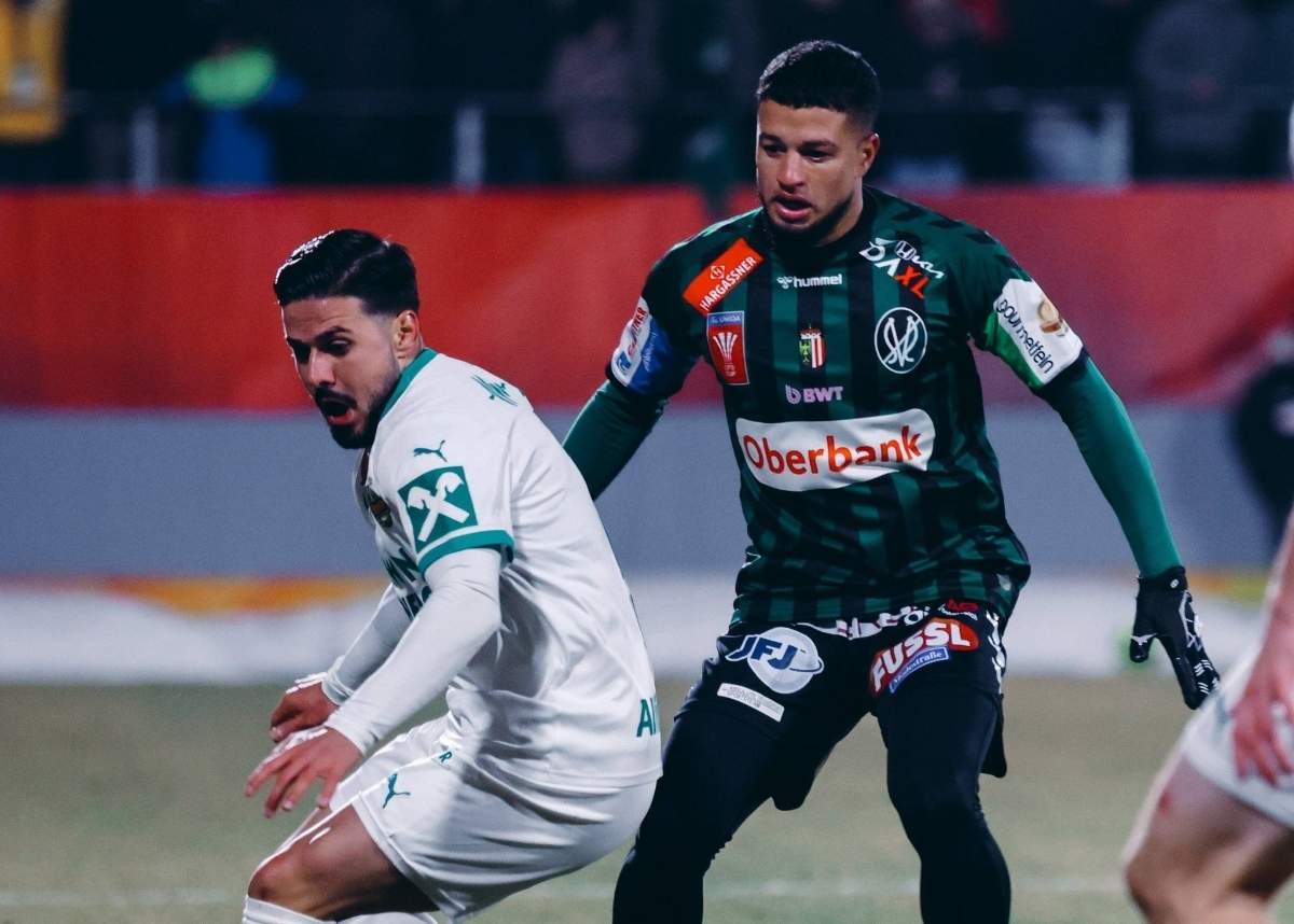 Yusuf Maart plays for SV Ried in the Austria Bundesliga. Image: SV Ried